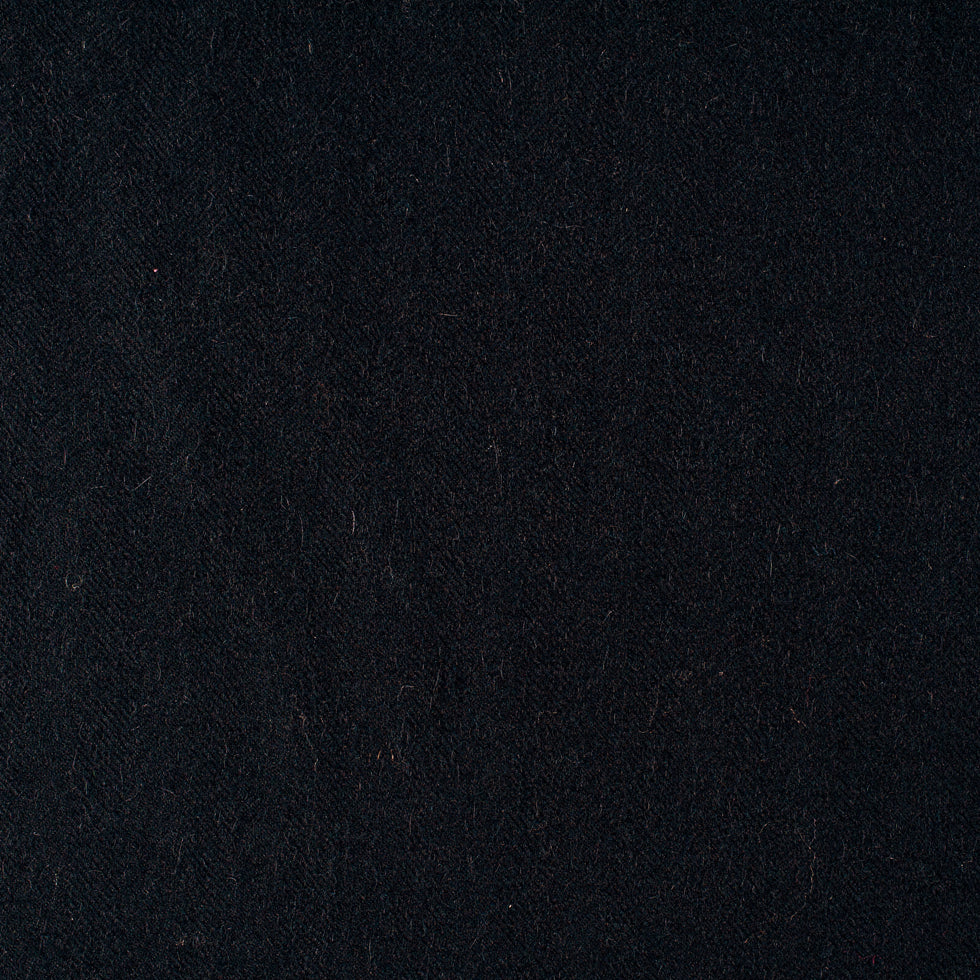 Black Camel Hair Flannelled Coating
