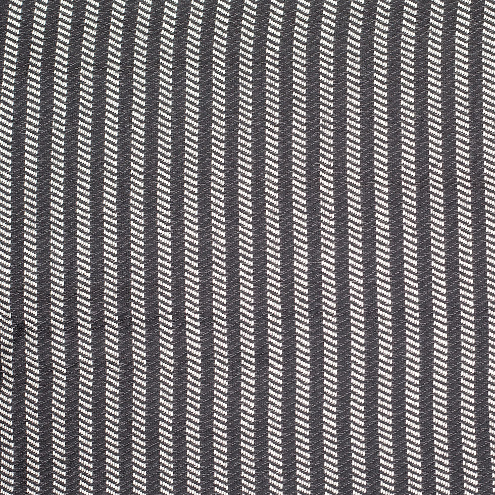 Black/Off-White Herringbone Wool Woven