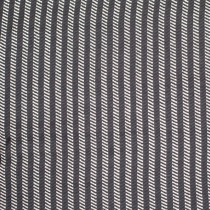 Black/Off-White Herringbone Wool Woven