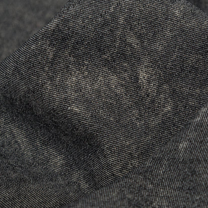 Donna Karan Italian Charcoal, Champagne and Metallic Gold Reversible Stretch Wool Twill Detail