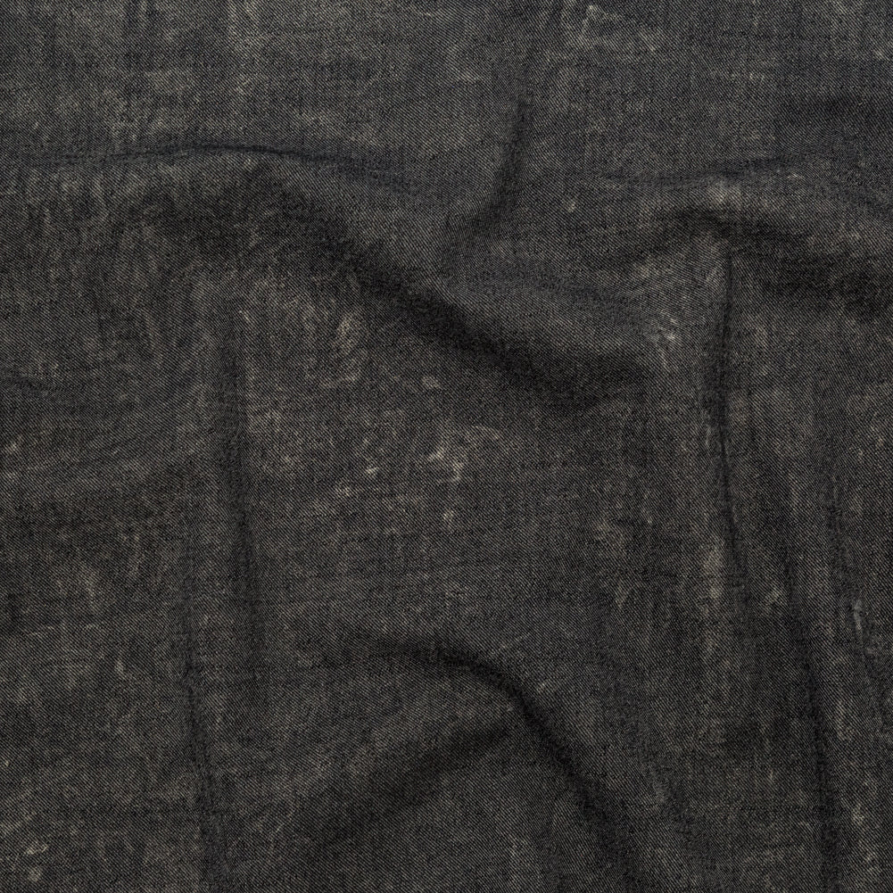 Donna Karan Italian Charcoal, Champagne and Metallic Gold Reversible Stretch Wool Twill