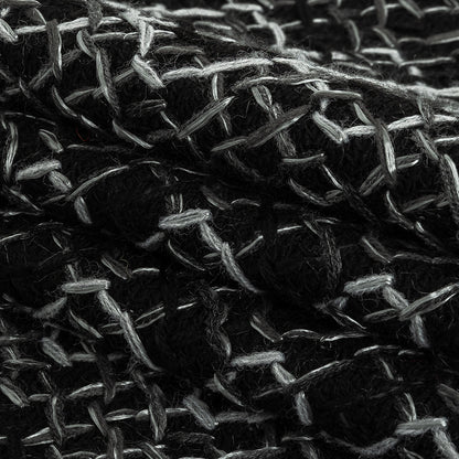 Black/Gray Solid Knits Folded