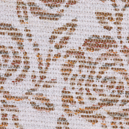 White/Beige Floral Woven Detail