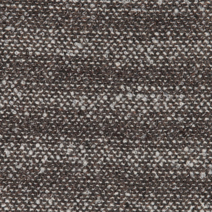 Famous NYC Designer Italian Heathered Brown Ticking Stripes Wool Boucle Detail