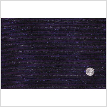 British Purple Metallic Striped Wool Full