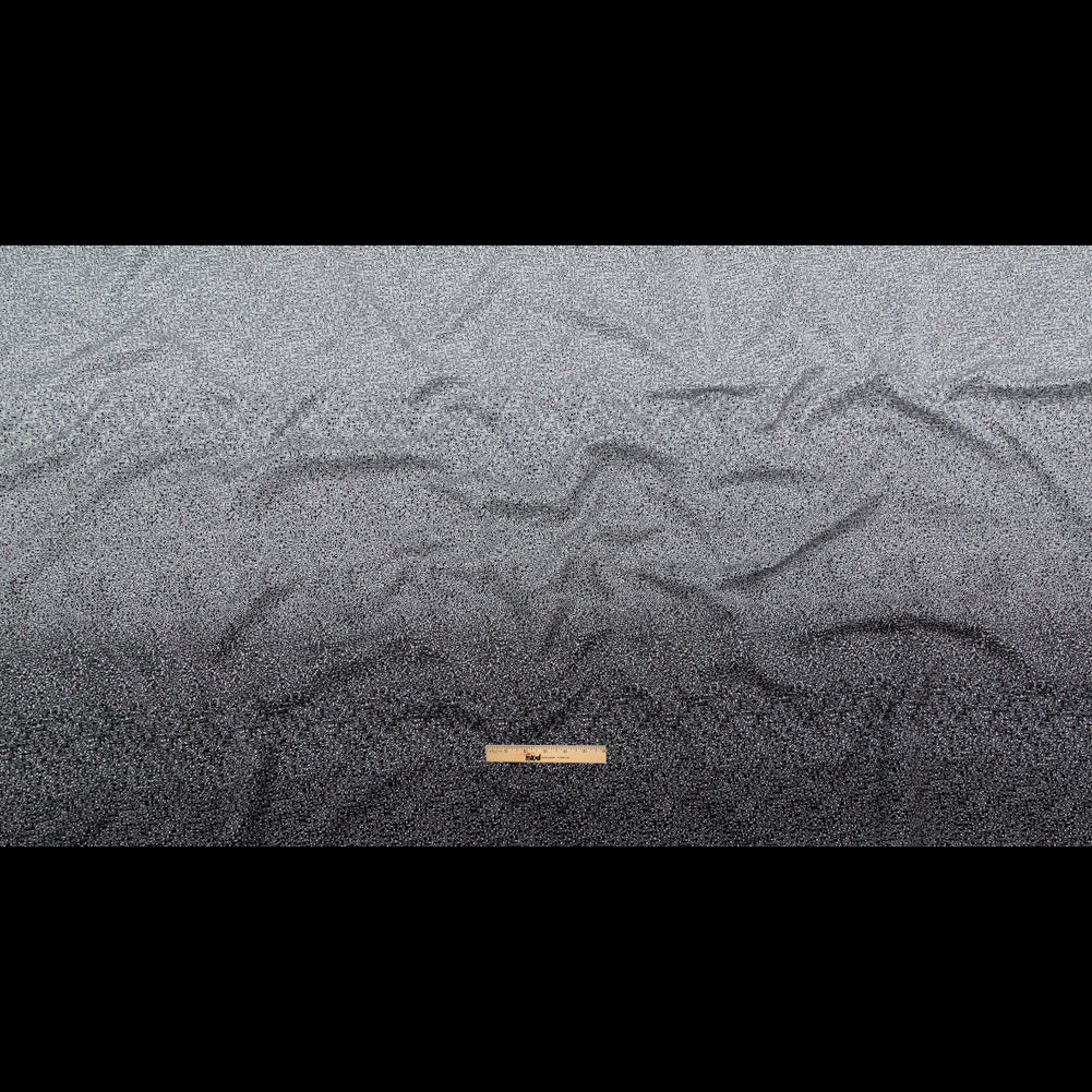 Italian Black and White Geometric Ombre Polyester Jacquard Panel Full