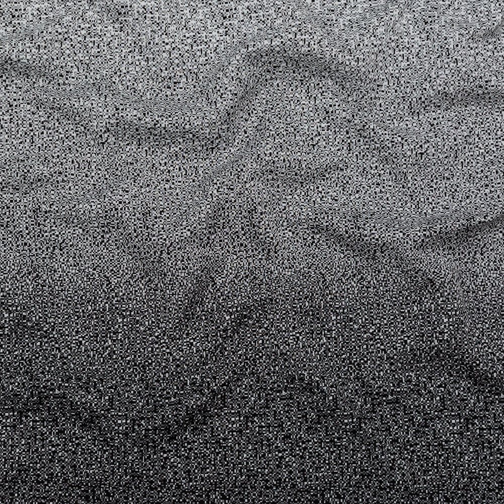 Italian Black and White Geometric Ombre Polyester Jacquard Panel