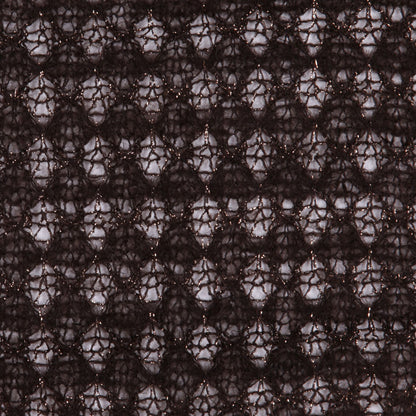 Brown/Gold Solid Novelty Knit Detail
