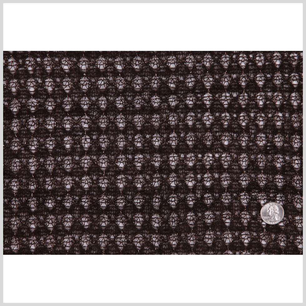 Brown/Gold Solid Novelty Knit Full