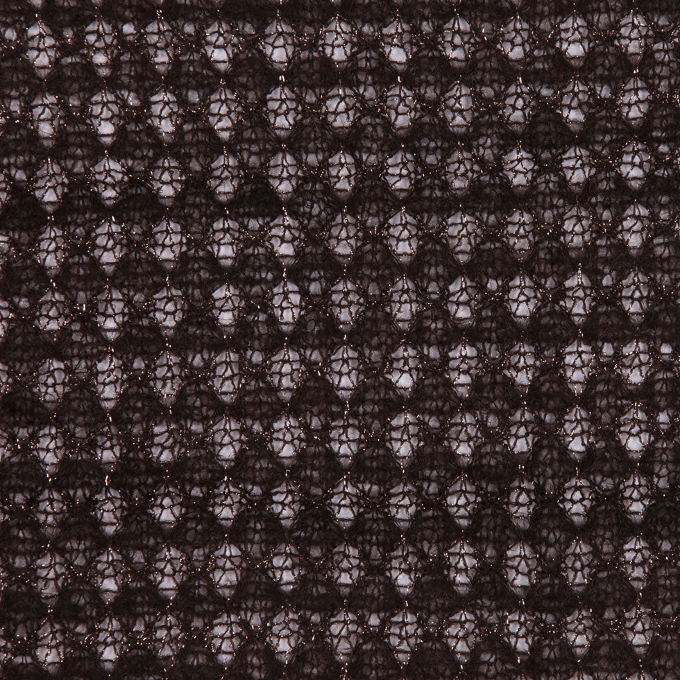 Brown/Gold Solid Novelty Knit