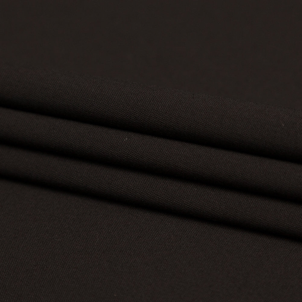 Deep Brown Wool Suiting with Give Folded