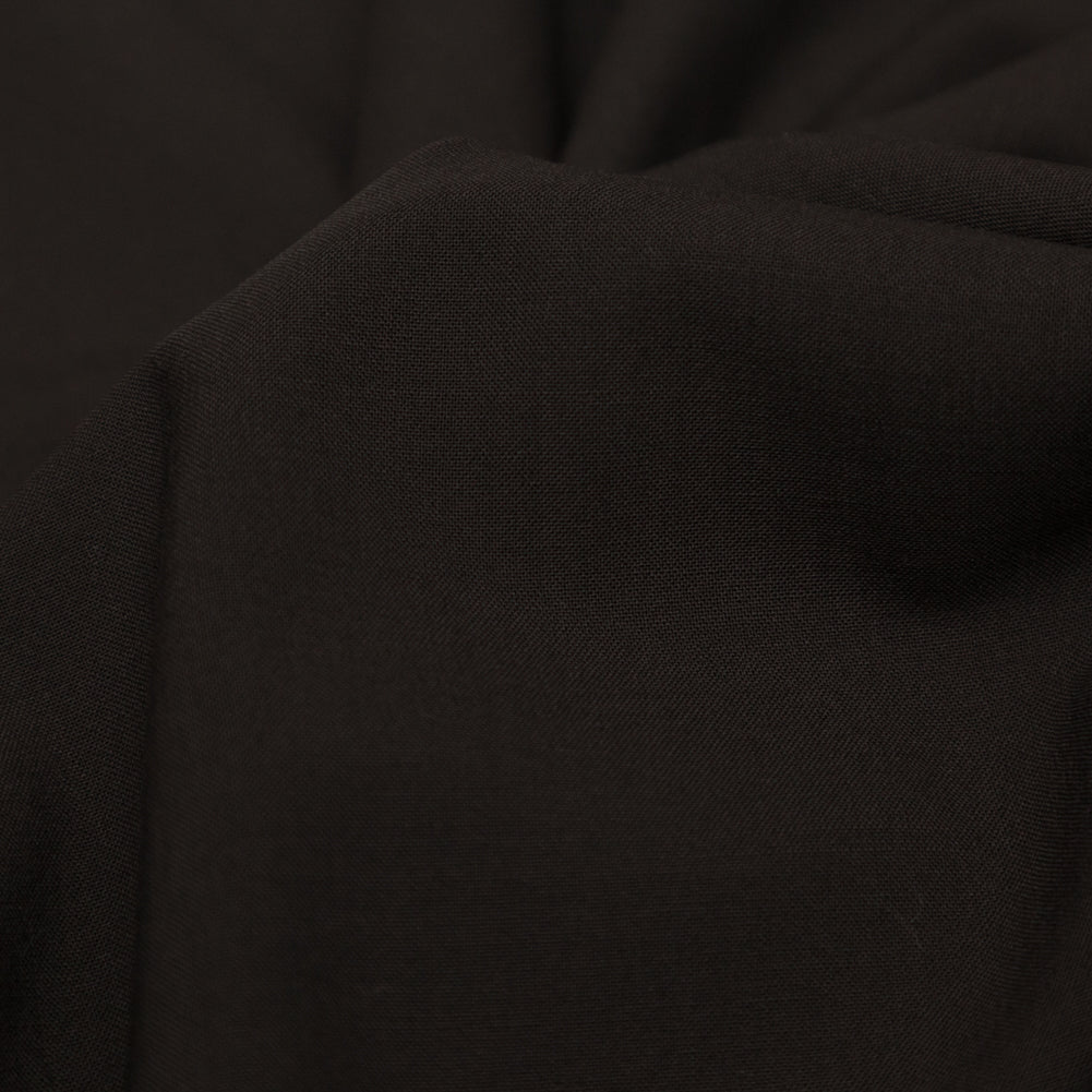 Deep Brown Wool Suiting with Give Detail