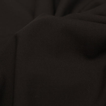 Deep Brown Wool Suiting with Give Detail