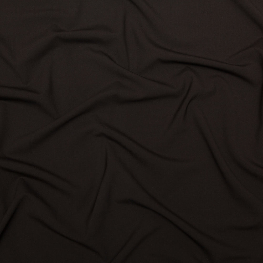 Deep Brown Wool Suiting with Give
