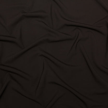 Deep Brown Wool Suiting with Give