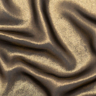 A close up of a shiny gold fabric with a very large amount of folds