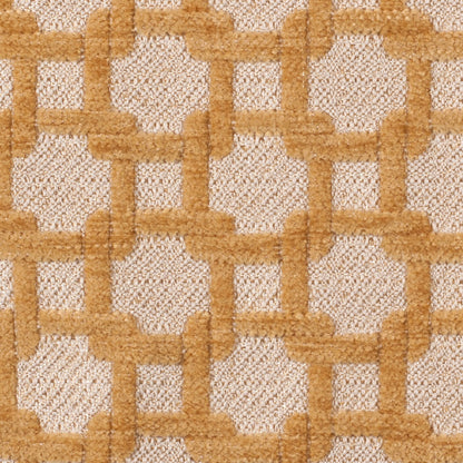 Canary/Metallic Cream Net Chenille with Metallic Base Detail
