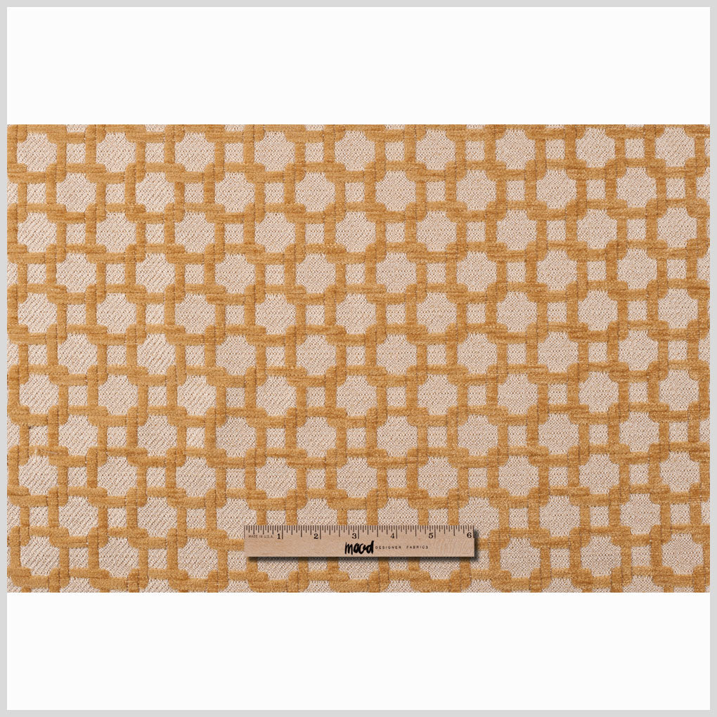 Canary/Metallic Cream Net Chenille with Metallic Base Full