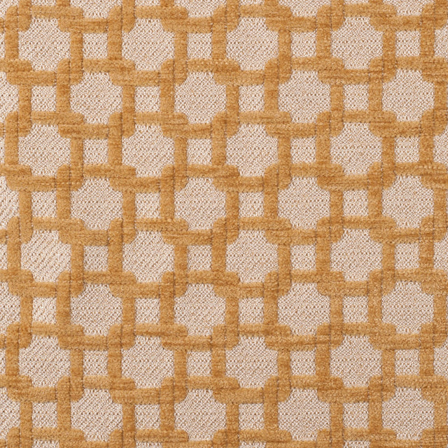 Canary/Metallic Cream Net Chenille with Metallic Base