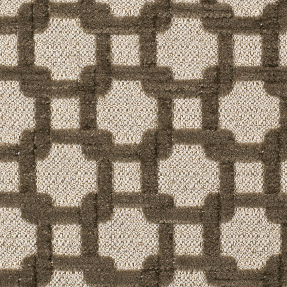 Stone/Metallic Cream Net Chenille with Metallic Base Detail