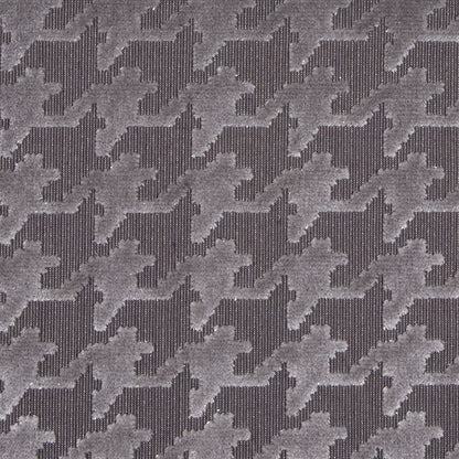 Charcoal Gray/Light Gray Houndstooth Velvet Detail