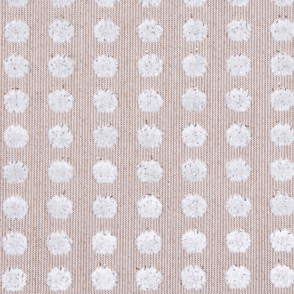 Toffee/Light Gray Polka Dots Velvet Detail