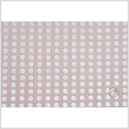 Toffee/Light Gray Polka Dots Velvet Full