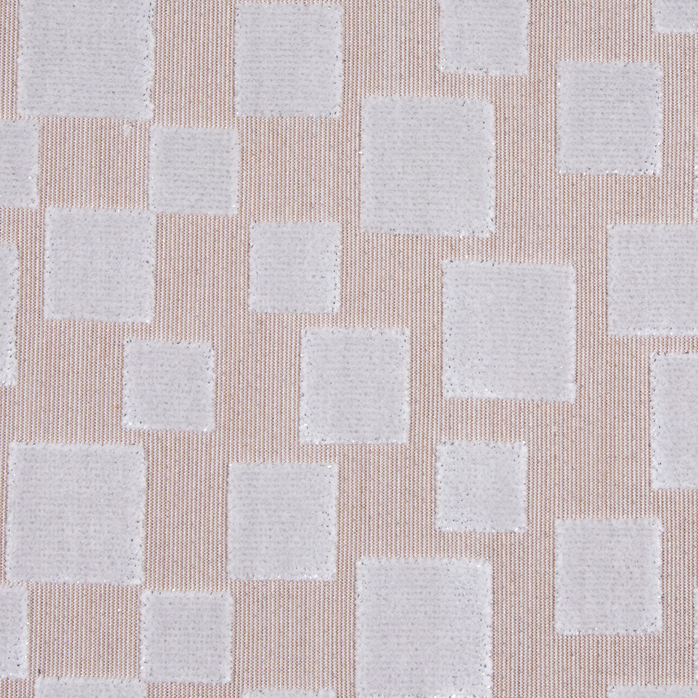 Toffee/Light Gray Geometric Velvet Detail