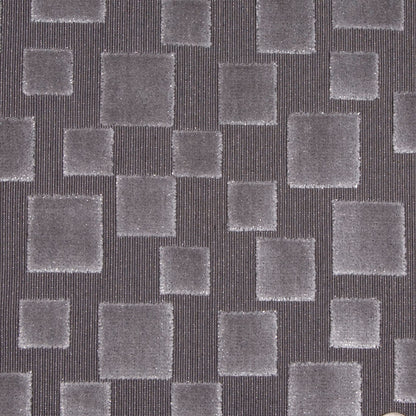 Charcoal Gray/Light Gray Geometric Velvet Detail