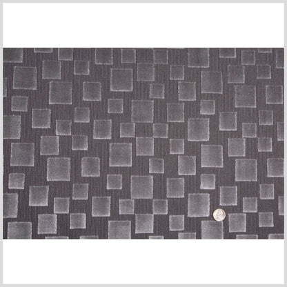 Charcoal Gray/Light Gray Geometric Velvet Full