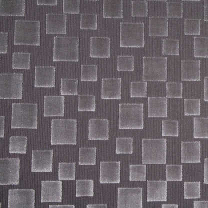 Charcoal Gray/Light Gray Geometric Velvet