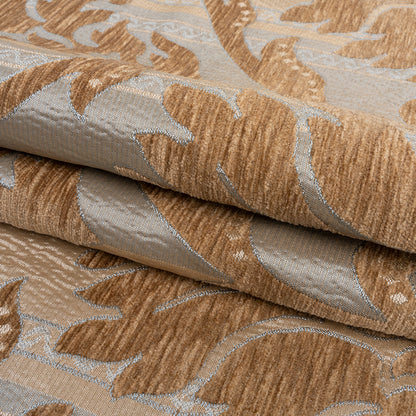 Driftwood/Duck Egg Damask Chenille Folded