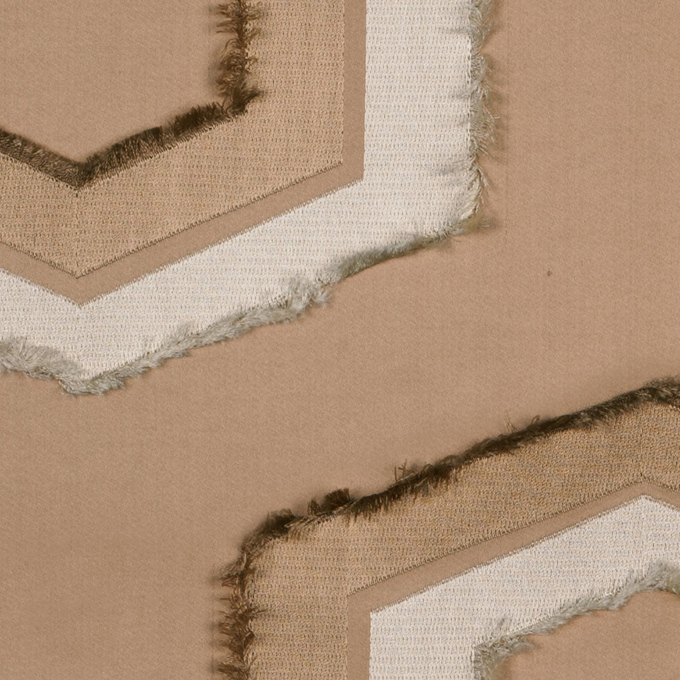 Nude/Gold/Cream Geometric Woven Detail