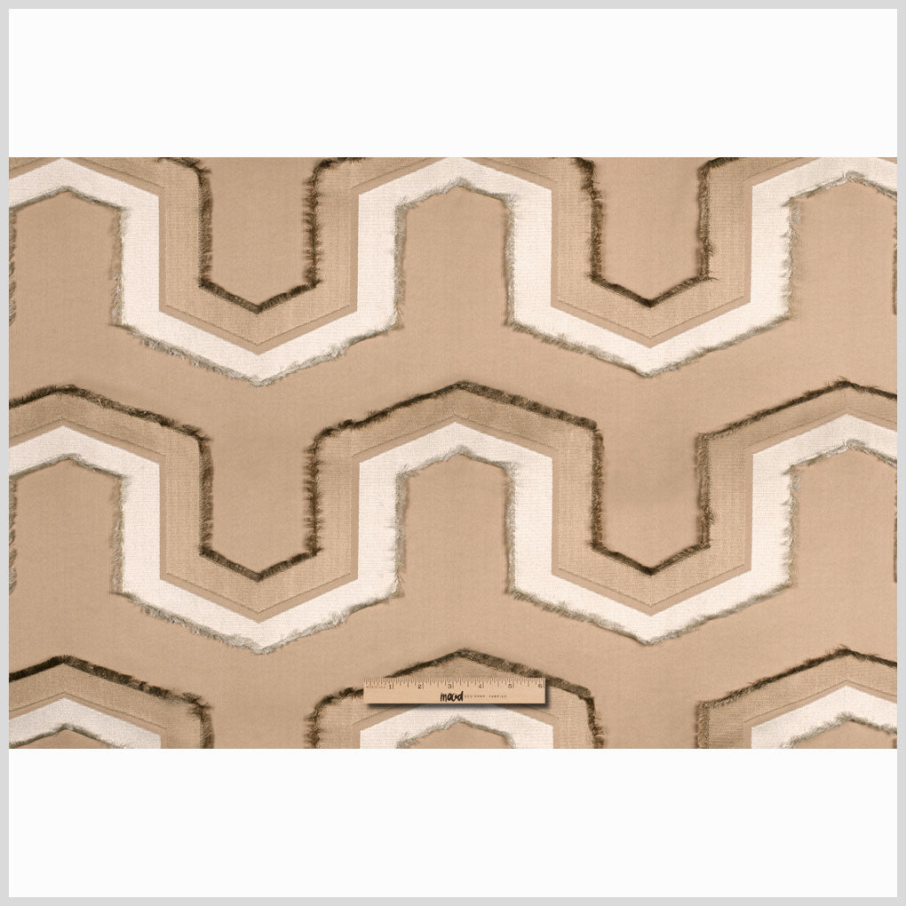 Nude/Gold/Cream Geometric Woven Full