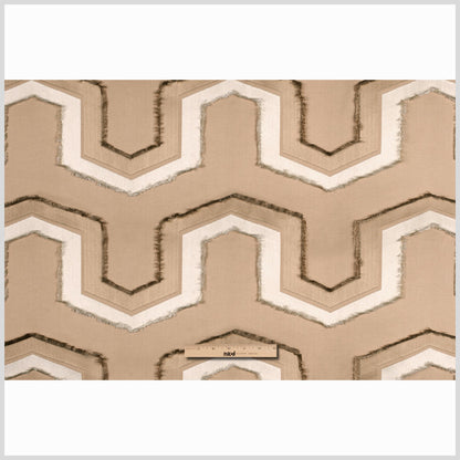 Nude/Gold/Cream Geometric Woven Full