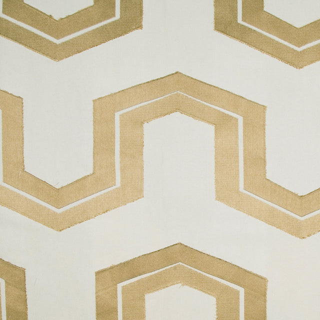 Coffee/Beige Geometric Woven