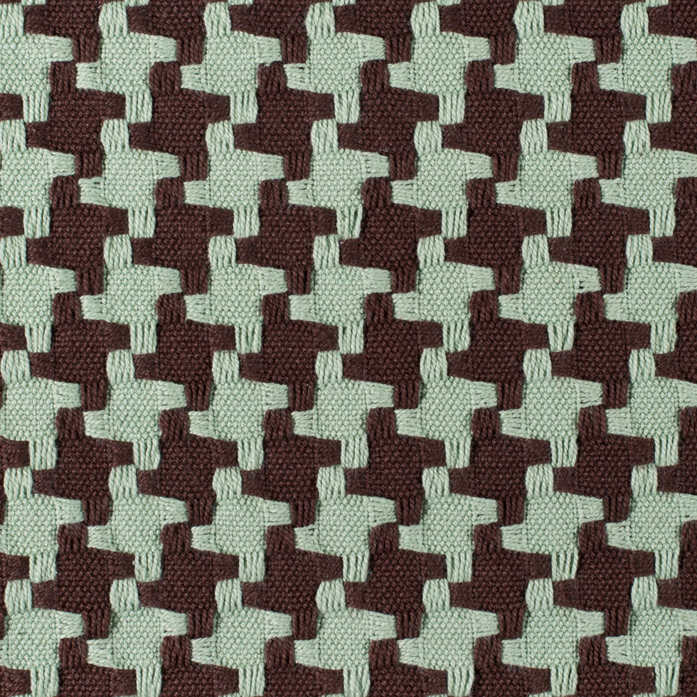 Chocolate/Robin Houndstooth Woven