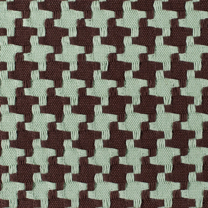 Chocolate/Robin Houndstooth Woven