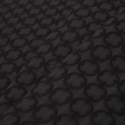 Anchor Geometric Embroidered Cotton-Poly Woven Folded