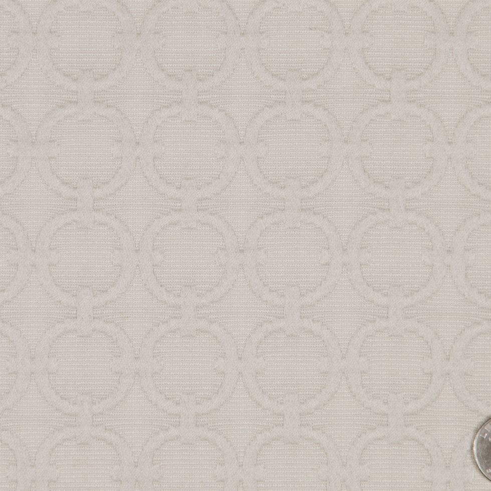 Rope Geometric Embroidered Cotton-Poly Woven Detail