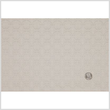Rope Geometric Embroidered Cotton-Poly Woven Full