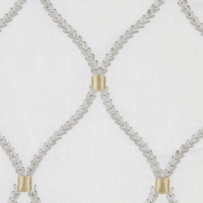 White Classical Rayon Embroidered Linen Detail