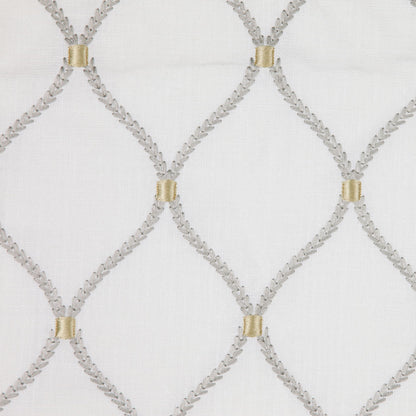White Classical Rayon Embroidered Linen