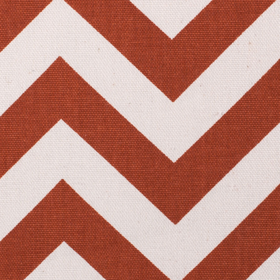 Village Rust/Natural Zig Zag Canvas Detail