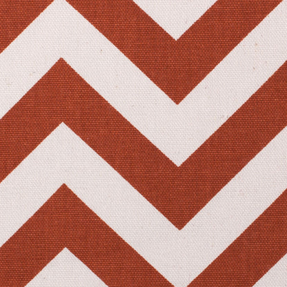 Village Rust/Natural Zig Zag Canvas Detail