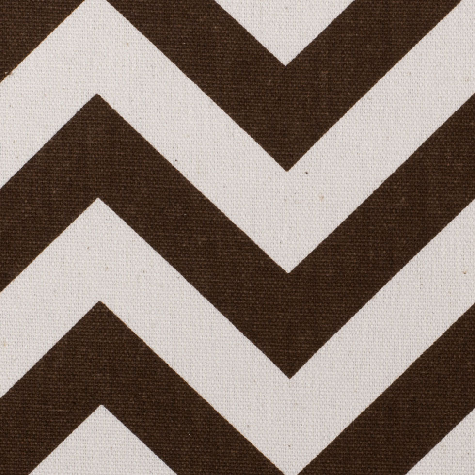 Village Brown/Natural Zig Zag Canvas Detail