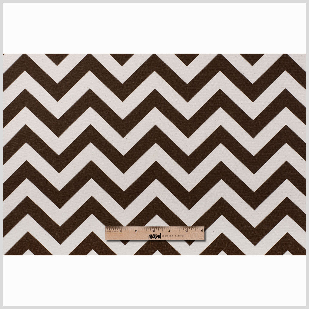 Village Brown/Natural Zig Zag Canvas Full