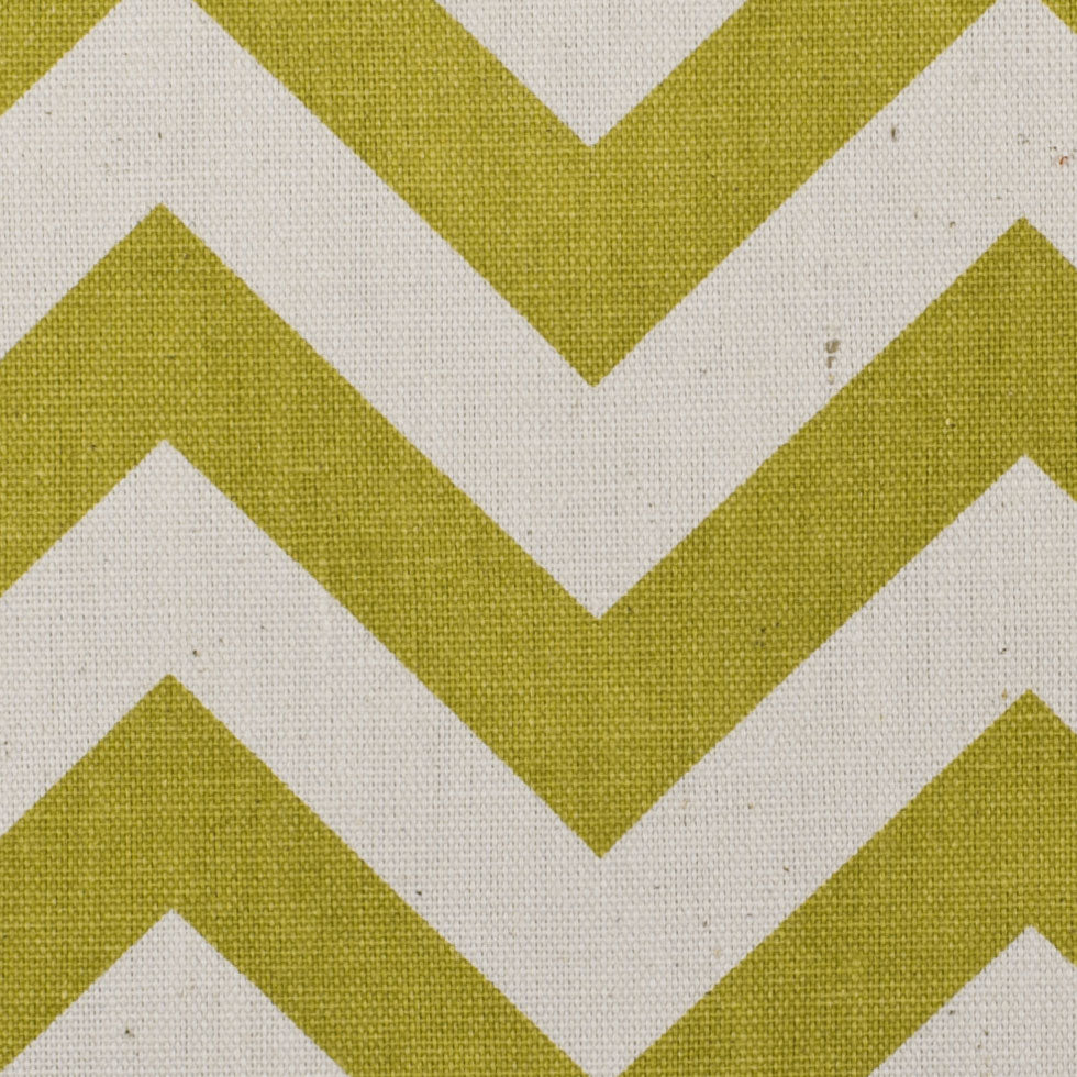 Village Green/Natural Zig Zag Canvas Detail