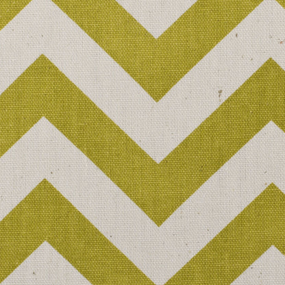 Village Green/Natural Zig Zag Canvas Detail