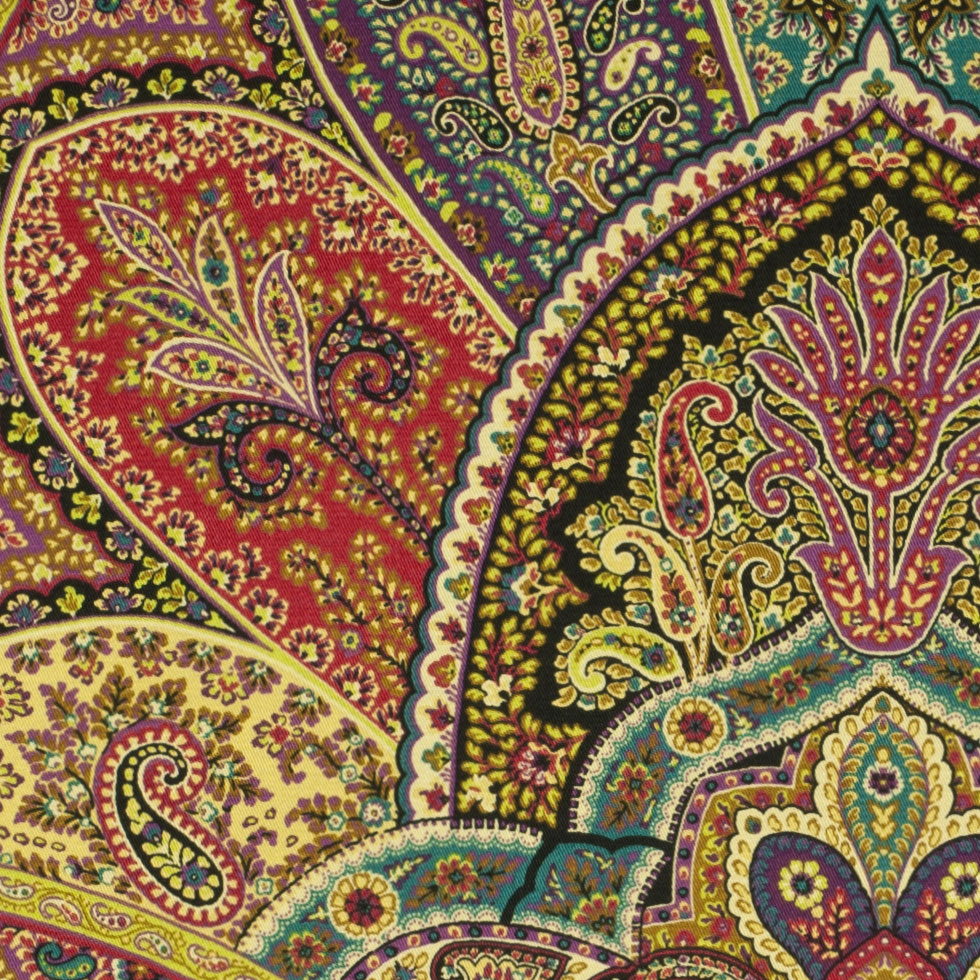 Tourmaline Paisley Twill Detail